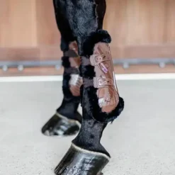 Guêtres Ouvertes*Kentucky Horsewear - Guêtres ouvertes mouton noir vegan Bamboo Elastique x2 Marron