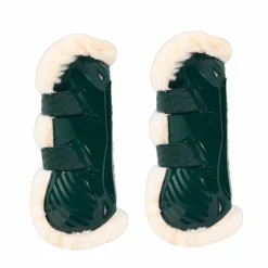 Guêtres Ouvertes*Kentucky Horsewear - Guêtres oues mouton vegan Bamboo Elastic foncé x2 Vert