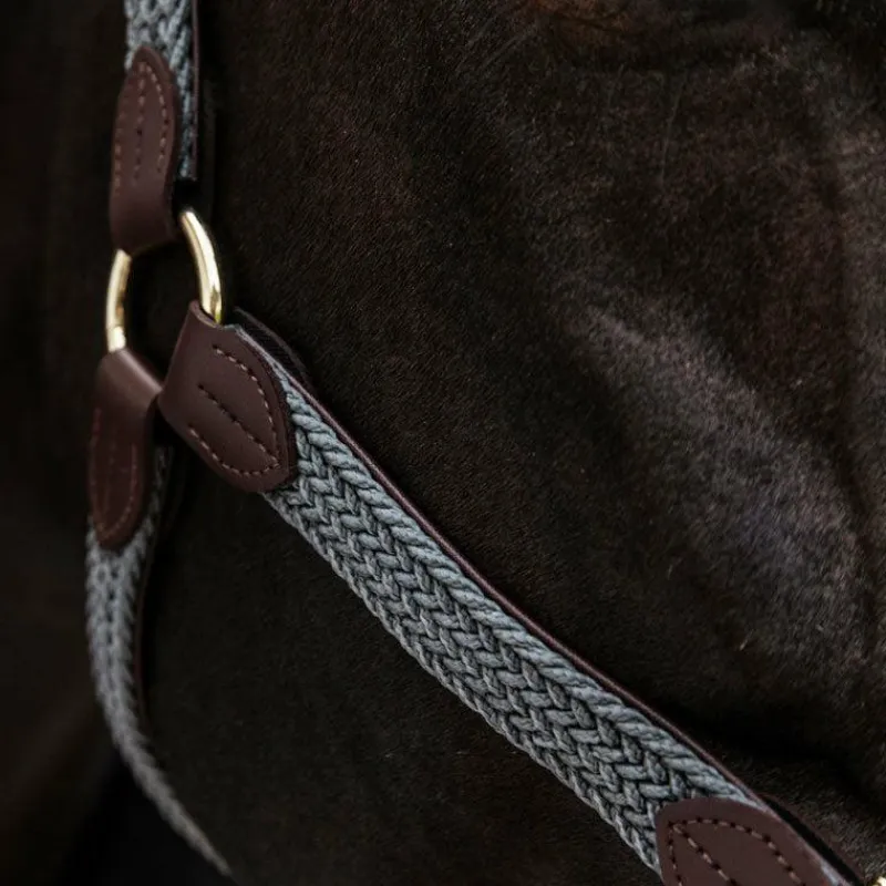 Licols En Nylon*Kentucky Horsewear - Licol cheval nylon tressé Gris