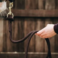 Discount - Longe avec mousqueton chocolat Longes Classiques