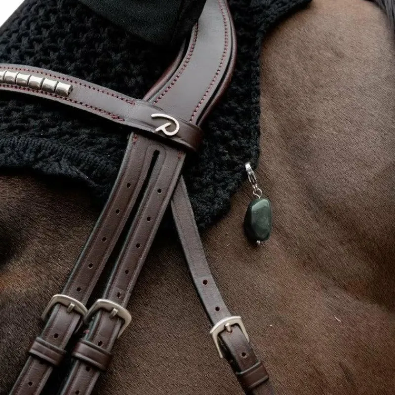 Online - Lucky charms pierre dark green Collection "Minis" Kentucky|Accessoires De Bridons Poneys