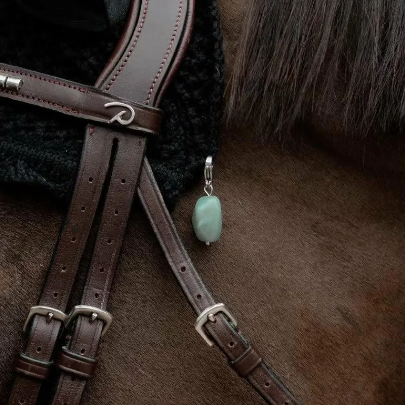 Sale - Lucky charms pierre dusty green Collection "Minis" Kentucky|Accessoires De Bridons Poneys