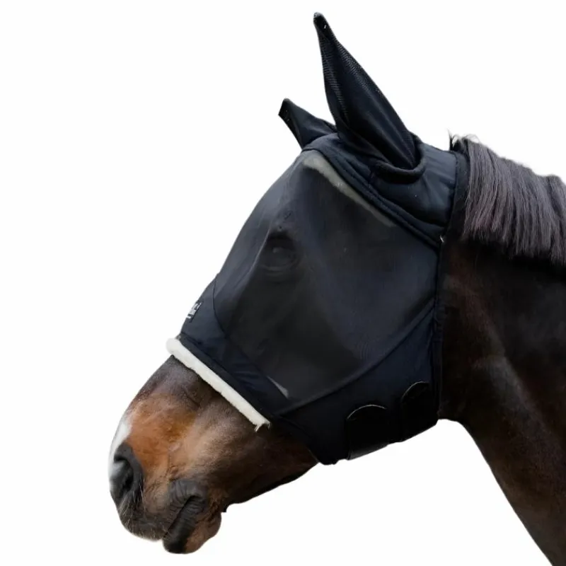 Collection "Minis" Kentucky|Masques Anti-Mouches Poneys*Kentucky Horsewear - Masque anti-mouches Friendly avec oreilles Noir