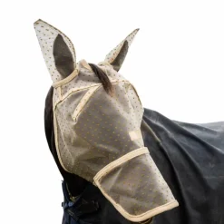 Masques Anti-Mouches|Masques Anti-Mouches*Kentucky Horsewear - Masque anti-mouches Heart avec oreilles et nez Beige