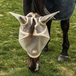 Masques Anti-Mouches|Masques Anti-Mouches*Kentucky Horsewear - Masque anti-mouches Heart avec oreilles et nez Beige