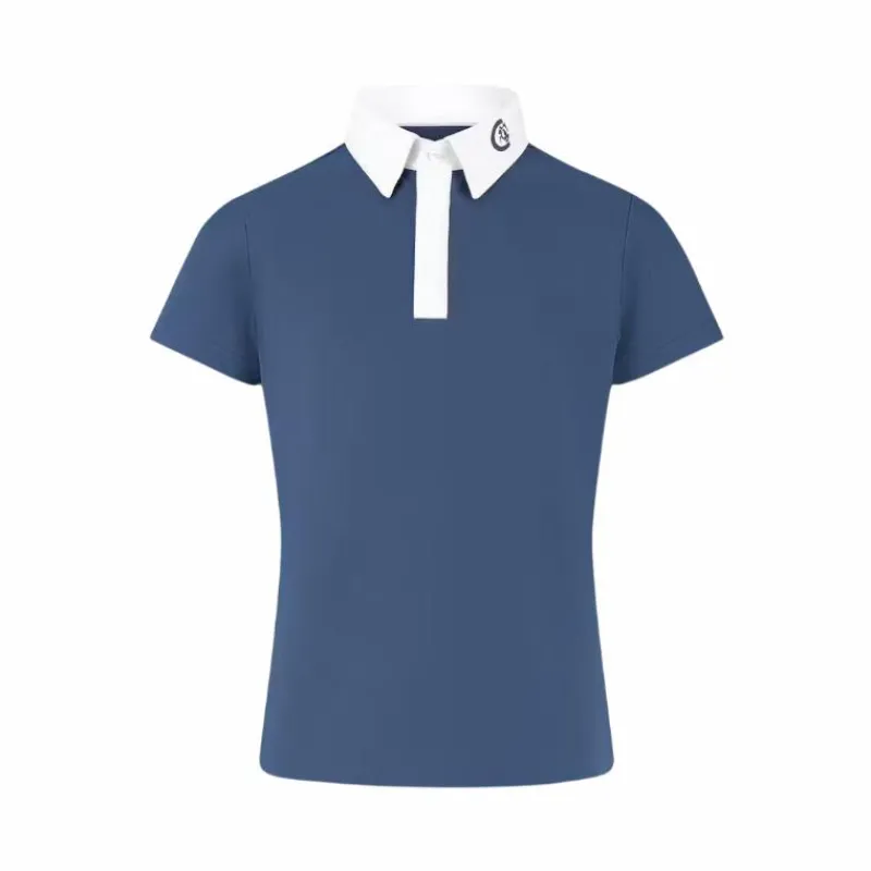 Polos Et Chemises*Kentucky Horsewear - Polo de concours Osaka Kids garçon manches courtes Marine