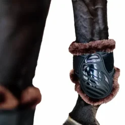 - Protège-boulets jeunes chevaux mouton vegan mouton marron Collection 