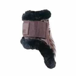 Collection "Minis" Kentucky|Protège-Boulets*Kentucky Horsewear - Protège-boulets jeunes chevaux mouton vegan mouton noir Marron