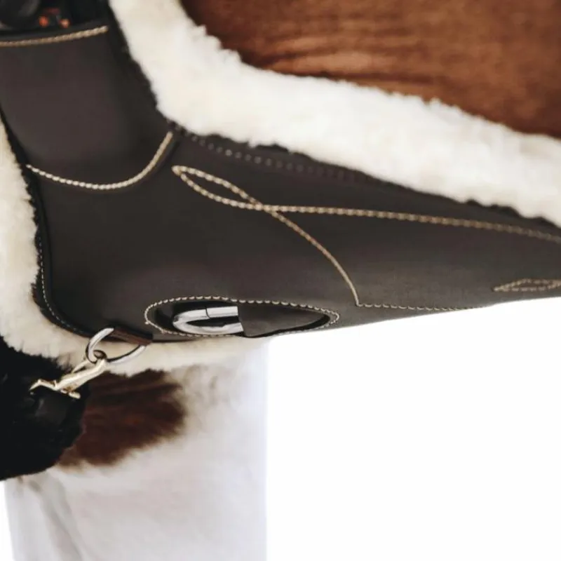 Concours Complet D'Equitation|Bavettes Courtes*Kentucky Horsewear - Sangle bavette courte mouton Marron
