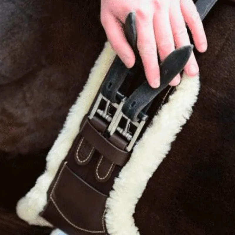 Concours Complet D'Equitation|Bavettes Courtes*Kentucky Horsewear - Sangle bavette courte mouton Marron