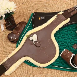 Concours Complet D'Equitation|Bavettes*Kentucky Horsewear - Sangle bavette mouton Marron