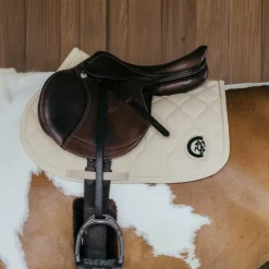 Tapis Cso/ Mixtes|Tapis De Selle*Kentucky Horsewear - Tapis de selle Wave jumping 3D logo Beige