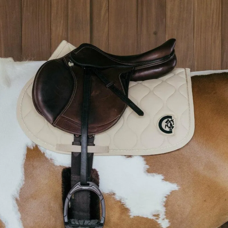 Tapis Cso/ Mixtes|Tapis De Selle*Kentucky Horsewear - Tapis de selle Wave jumping 3D logo Beige