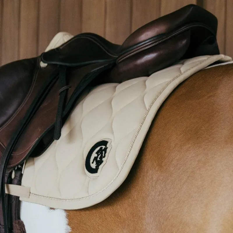 Tapis Cso/ Mixtes|Tapis De Selle*Kentucky Horsewear - Tapis de selle Wave jumping 3D logo Beige