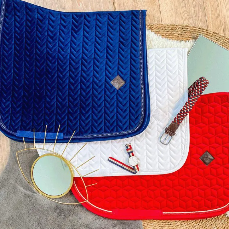 Tapis Cso/ Mixtes|Tapis De Selle*Kentucky Horsewear - Tapis de selle Fishbone Blanc