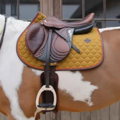 Tapis Cso/ Mixtes|Tapis De Selle*Kentucky Horsewear - Tapis de selle Onion Quilt Leather Neon kaki Vert