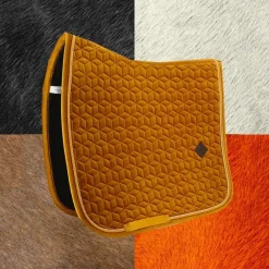 Dressage|Tapis De Dressage*Kentucky Horsewear - Tapis de dressage Velvet Moutarde Jaune