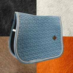 Tapis De Selle|Tapis Cso/ Mixtes*Kentucky Horsewear - Tapis de selle Velvet Jumping Ciel Bleu