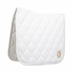 Tapis De Dressage|Tapis De Selle*Kentucky Horsewear - Tapis de dressage Wave 3D logo Blanc