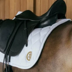 Tapis De Dressage|Tapis De Selle*Kentucky Horsewear - Tapis de dressage Wave 3D logo Blanc