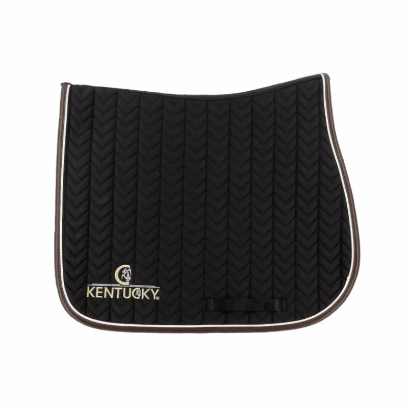 Tapis Cso/ Mixtes|Tapis De Selle*Kentucky Horsewear - Tapis de selle Fishbone cuir Noir