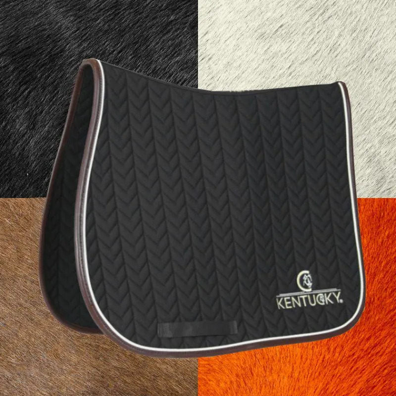 Tapis Cso/ Mixtes|Tapis De Selle*Kentucky Horsewear - Tapis de selle Fishbone cuir Noir