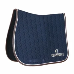 Tapis Cso/ Mixtes|Tapis De Selle*Kentucky Horsewear - Tapis de selle Fishbone cuir Marine
