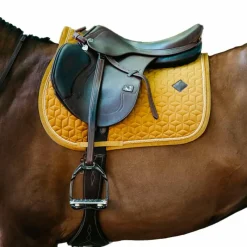 Tapis De Selle|Tapis Cso/ Mixtes*Kentucky Horsewear - Tapis de selle Velvet Jumping Moutarde Jaune