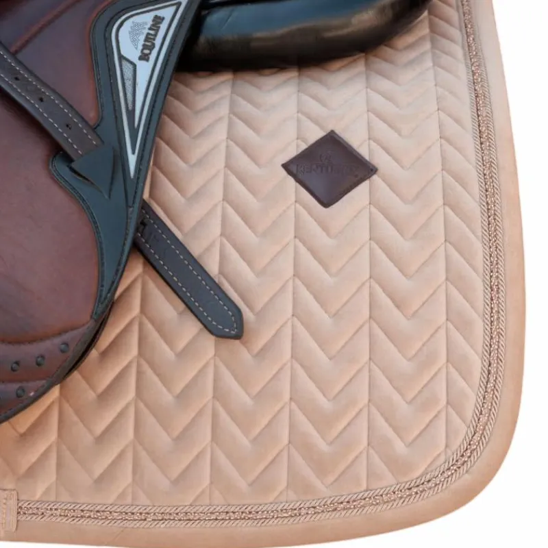 Tapis Cso/ Mixtes|Tapis De Selle*Kentucky Horsewear - Tapis de selle Velvet Mini Pearls Beige