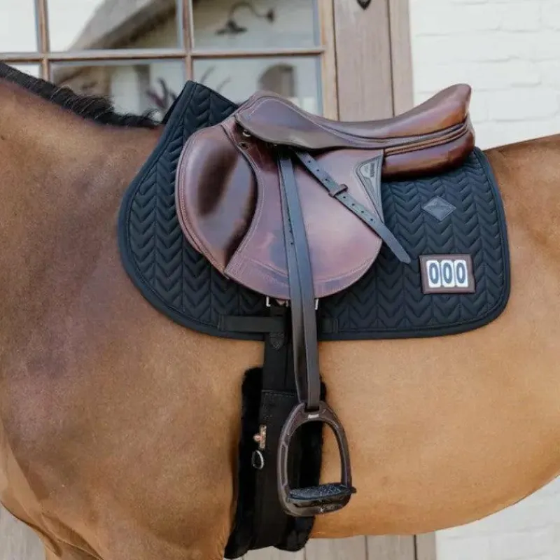 Tapis Cso/ Mixtes|Tapis De Selle*Kentucky Horsewear - Tapis de selle Fishbone Compétition 2 numéros Noir