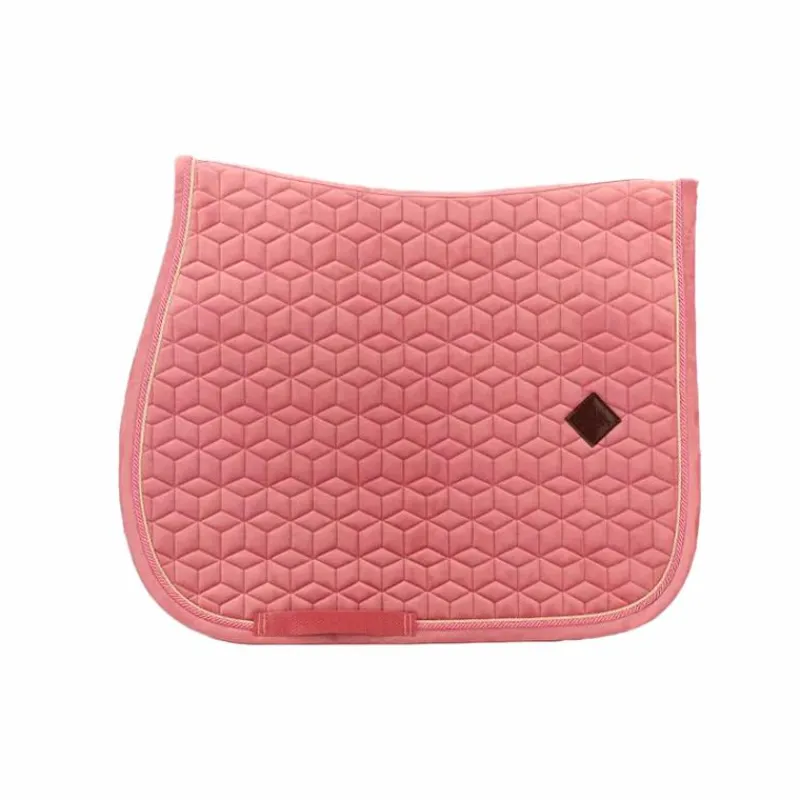 Tapis De Selle|Tapis Cso/ Mixtes*Kentucky Horsewear - Tapis de selle Velvet Jumping Vieux Rose
