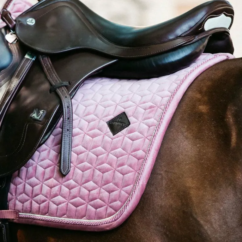 Tapis De Selle|Tapis Cso/ Mixtes*Kentucky Horsewear - Tapis de selle Velvet Jumping Vieux Rose