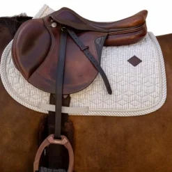 Discount - Tapis de selle Velvet Printing pied de poule / blanc Collection "Minis" Kentucky|Tapis De Selle Poneys