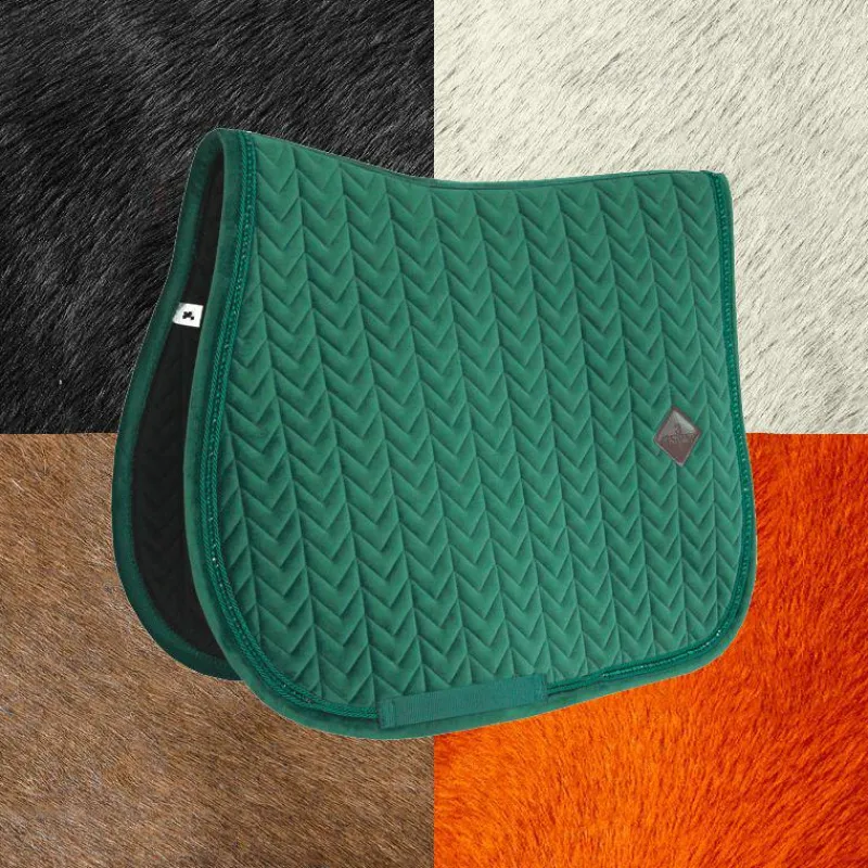 Tapis De Selle|Tapis Cso/ Mixtes*Kentucky Horsewear - Tapis de selle Velvet Pearls sapin Vert