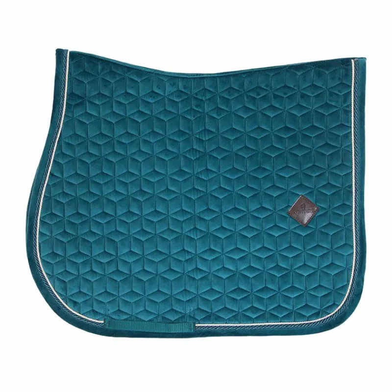 Tapis De Selle|Tapis Cso/ Mixtes*Kentucky Horsewear - Tapis de selle Velvet Jumping Emeraude Bleu