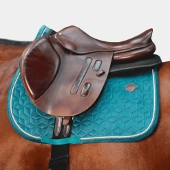 Tapis De Selle|Tapis Cso/ Mixtes*Kentucky Horsewear - Tapis de selle Velvet Jumping Emeraude Bleu