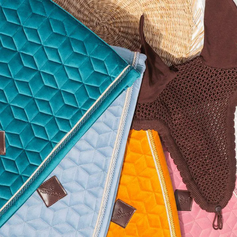 Tapis De Selle|Tapis Cso/ Mixtes*Kentucky Horsewear - Tapis de selle Velvet Jumping Emeraude Bleu