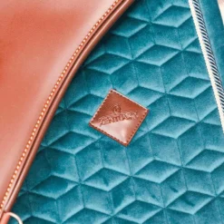 Tapis De Selle|Tapis Cso/ Mixtes*Kentucky Horsewear - Tapis de selle Velvet Jumping Emeraude Bleu