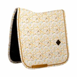 - Tapis de dressage Velvet Printing spring leaves whispers marron/ blanc Dressage|Collection "Minis" Kentucky