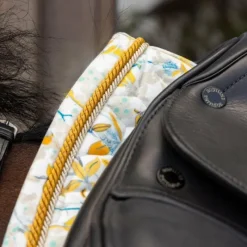 - Tapis de dressage Velvet Printing spring leaves whispers marron/ blanc Dressage|Collection 