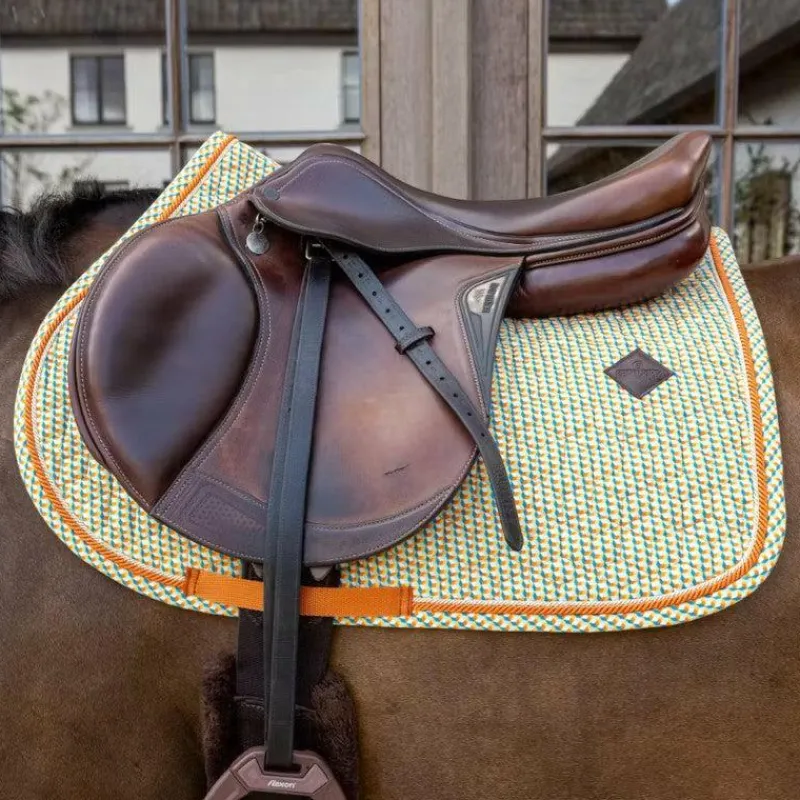 Clearance - Tapis de selle Velvet Printing cubes colorfull Collection "Minis" Kentucky|Tapis De Selle Poneys