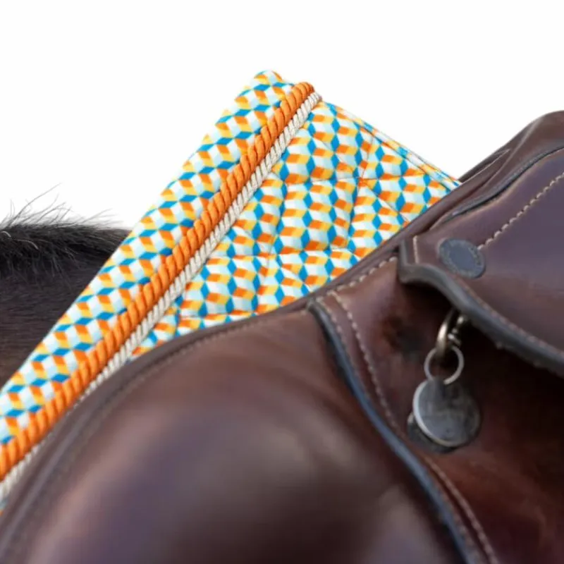 Clearance - Tapis de selle Velvet Printing cubes colorfull Collection "Minis" Kentucky|Tapis De Selle Poneys