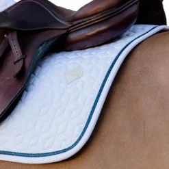 Tapis Cso/ Mixtes|Tapis De Selle*Kentucky Horsewear - Tapis de selle Glitter Rope et marine Blanc