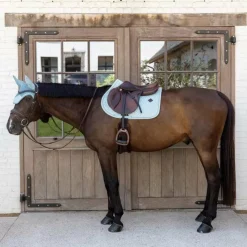 Sale - Tapis de selle Velvet Printing flags light blue Collection