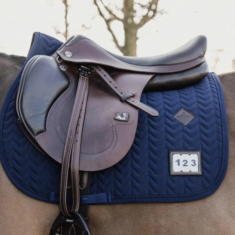 Tapis Cso/ Mixtes|Tapis De Selle*Kentucky Horsewear - Tapis de selle Fishbone Competition Marine