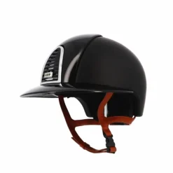 Casques D'Équitation À Visière Polo|Casques D'Équitation*KEP - Casque Cromo 2.0 textile polo polish black jugulaire beige Noir