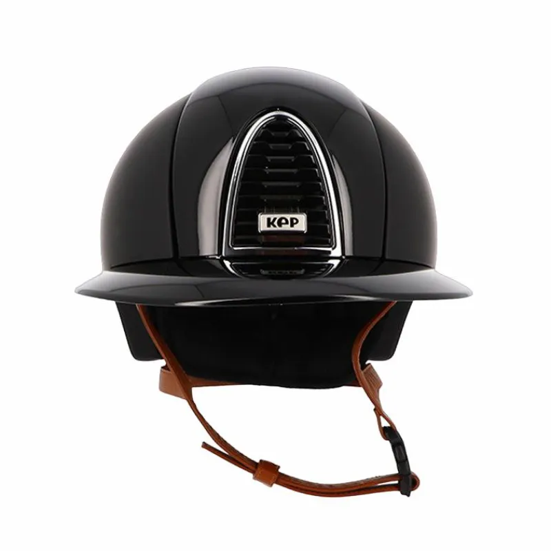 Casques D'Équitation À Visière Polo|Casques D'Équitation*KEP - Casque Cromo 2.0 textile polo polish black jugulaire beige Noir