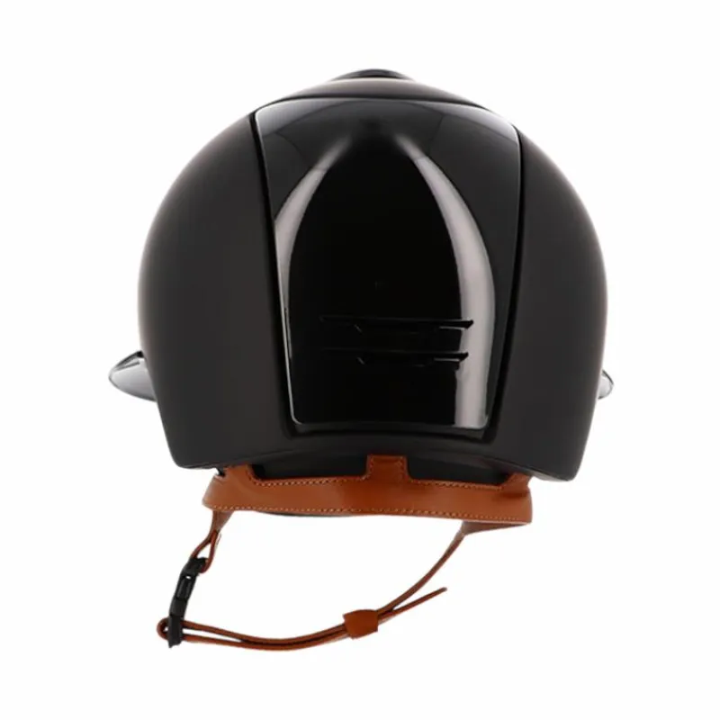 Casques D'Équitation À Visière Polo|Casques D'Équitation*KEP - Casque Cromo 2.0 textile polo polish black jugulaire beige Noir