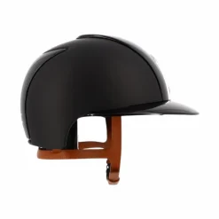 Casques D'Équitation À Visière Polo|Casques D'Équitation*KEP - Casque Cromo 2.0 textile polo polish black jugulaire beige Noir