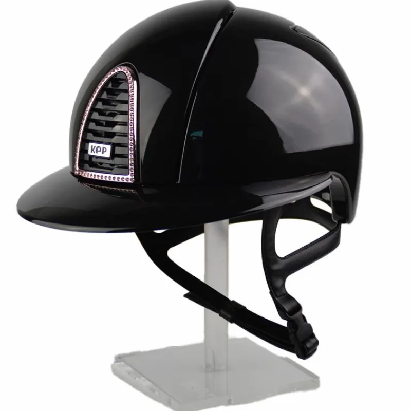 Hot - Casque d'équitation Cromo 2.0 édition limitée Shine Padova black Swarovski visière polo Casques D'Équitation À Visière Polo|Casques D'Équitation